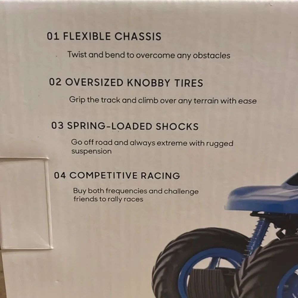 Brand New Sharper Image Remote Control Mini Monster Truck Rockslide Blue Toy